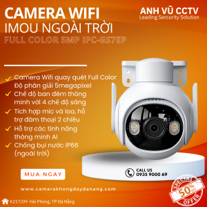 Camera WiFi Cruiser 2 3K iMou IPC-GS7EP 5MP 360° Ngoài Trời Thông Minh với AI