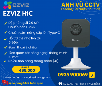 Camera IP Wifi trong nhà 2MP EZVIZ H1C